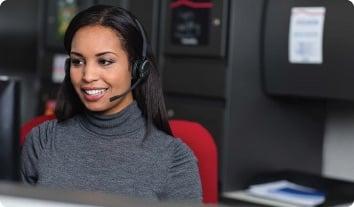 a woman wearing headphones